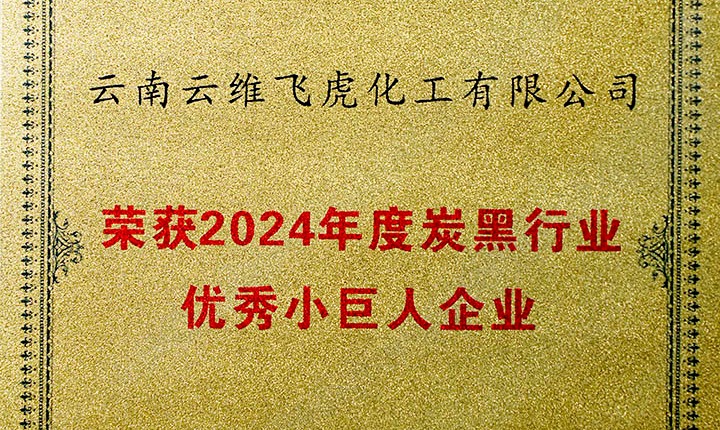 声誉加冕，，，，，，，未来可期！云维飞虎公司荣膺“中国炭黑行业优异小巨人”